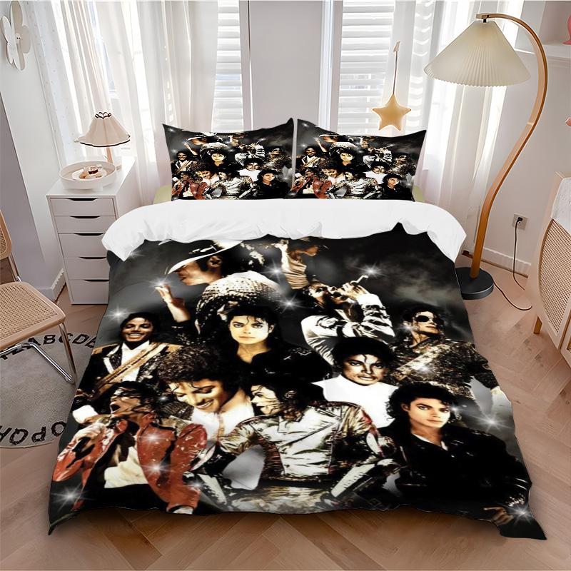 Michael Jackson Bedding 3 Piece Set Hd Print Duvet Cover Pillowcases For Teens Adult Bedroom Decoration Christmas Gift C9211925