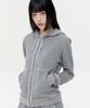 Typeservice Lace Trim Hotfix Zip Hoodie [Gray]