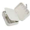 Necklace Organizer Box Portable Display Storage Large Capacity Dustproof Earring Holder Organizer Case White