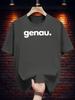Graphic T-shirt - Casual Summer Tee with "GENU" Print