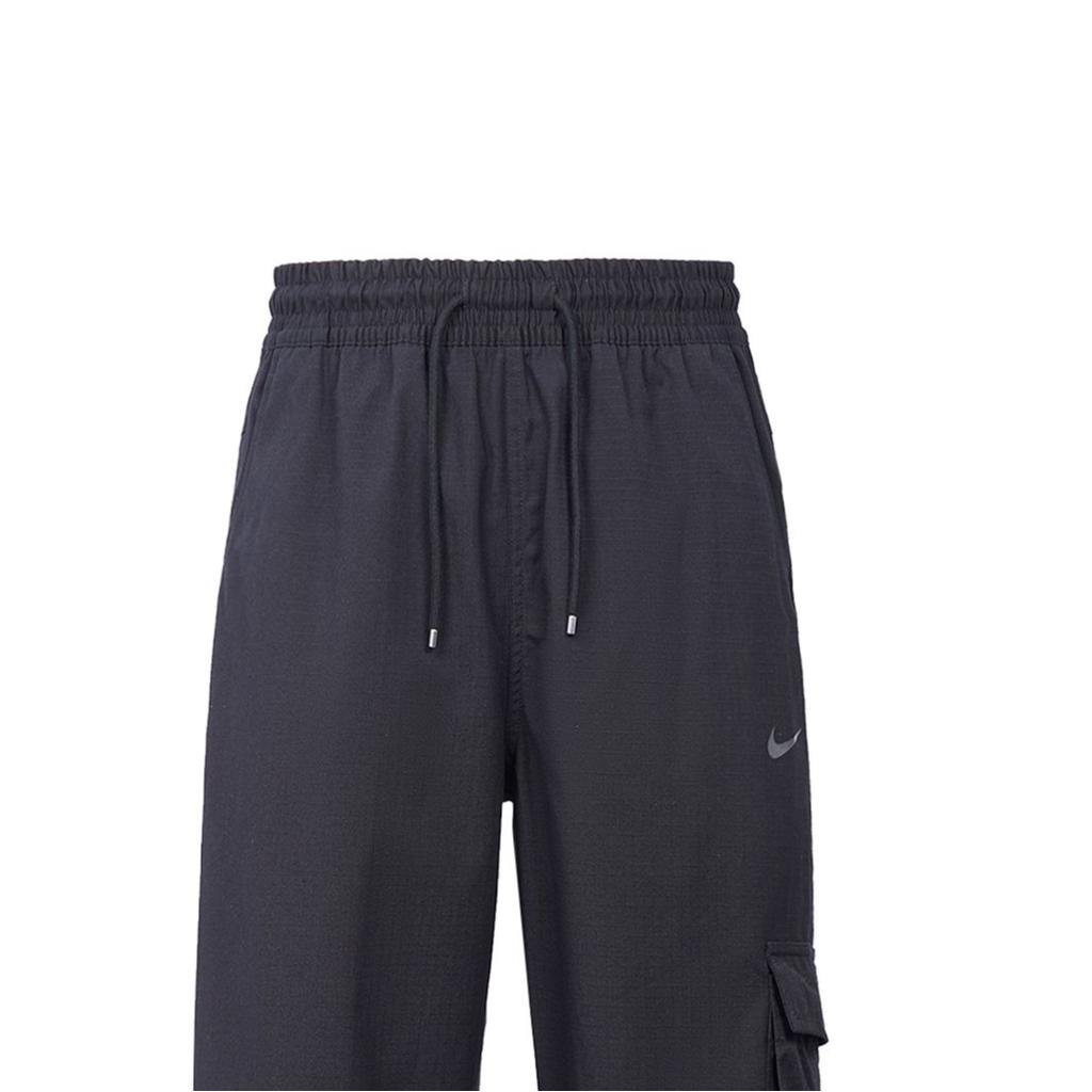 Nike Einfarbige Hose mit Markenlogo, gerades Bein, Freizeithose, Damenunterteil, Grün, DQ2906-010