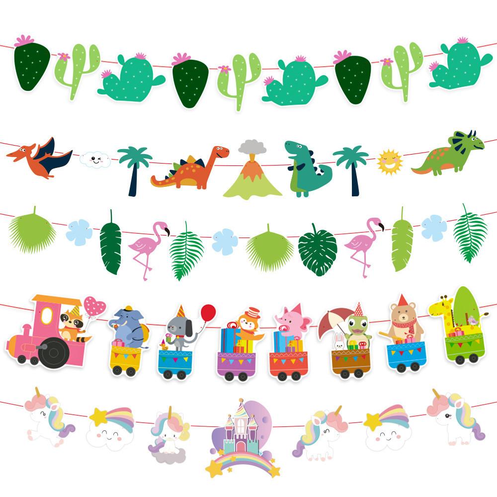 Delightful Party Animal Banners For Childrens Birthday And Decorations Festive