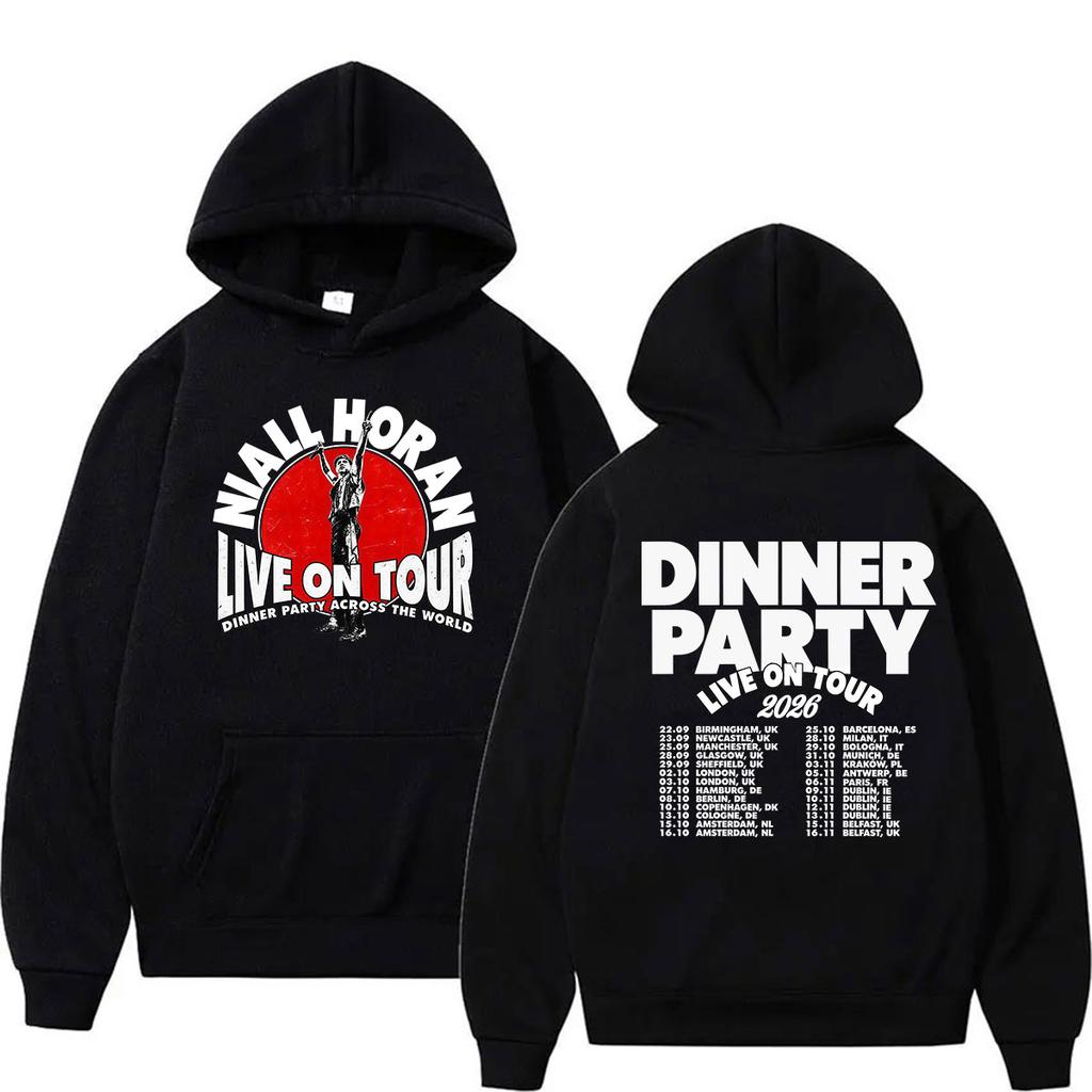 Niall Horan Dinner Party Live on Tour 2026 Felpa con cappuccio Uomo Donna Vintage Manica Lunga Felpa alla moda Abbigliamento Largo Felpa con cappuccio
