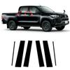 ZdeduoCar Specially Designed for Toyota Hilux GUN125 2017 October Pillar Garnish Genuine Side Visor Protective Cover Set (August - 2019) B-pillar
