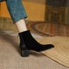 High Quality Chelsea Ankle Boots Spring and Autumn Stylish Comfortable Women's Boots Thick Heel Frosted Women's Shoes