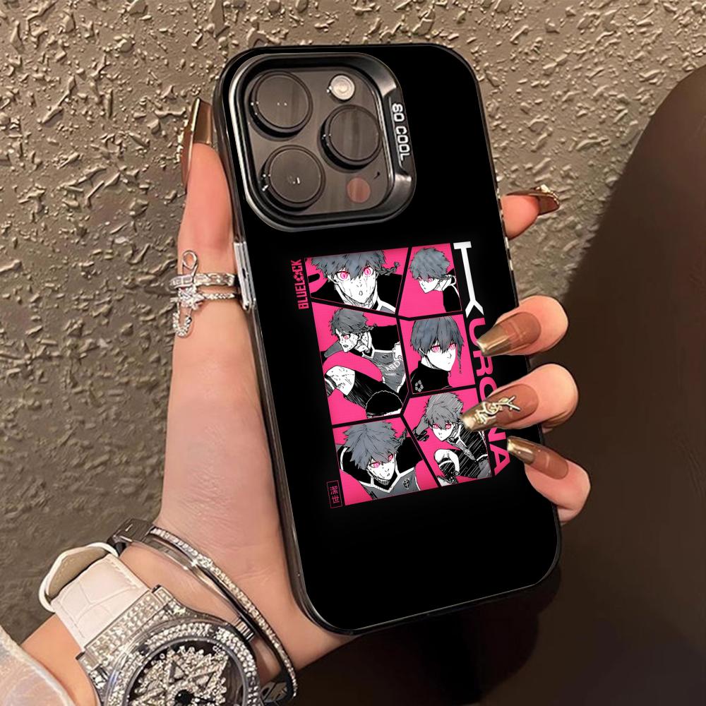 Blue Lock Ranze Kurona Translucent Mobile Phone Case for iPhone 17 16 15 14 13 12 11 X XR XS Air Pro Max Plus Colorful Cover iPhone X