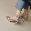 Women's High-heeled Sandals Summer New Simple and Versatile Thin-heeled Large-size Open-toed Sandals