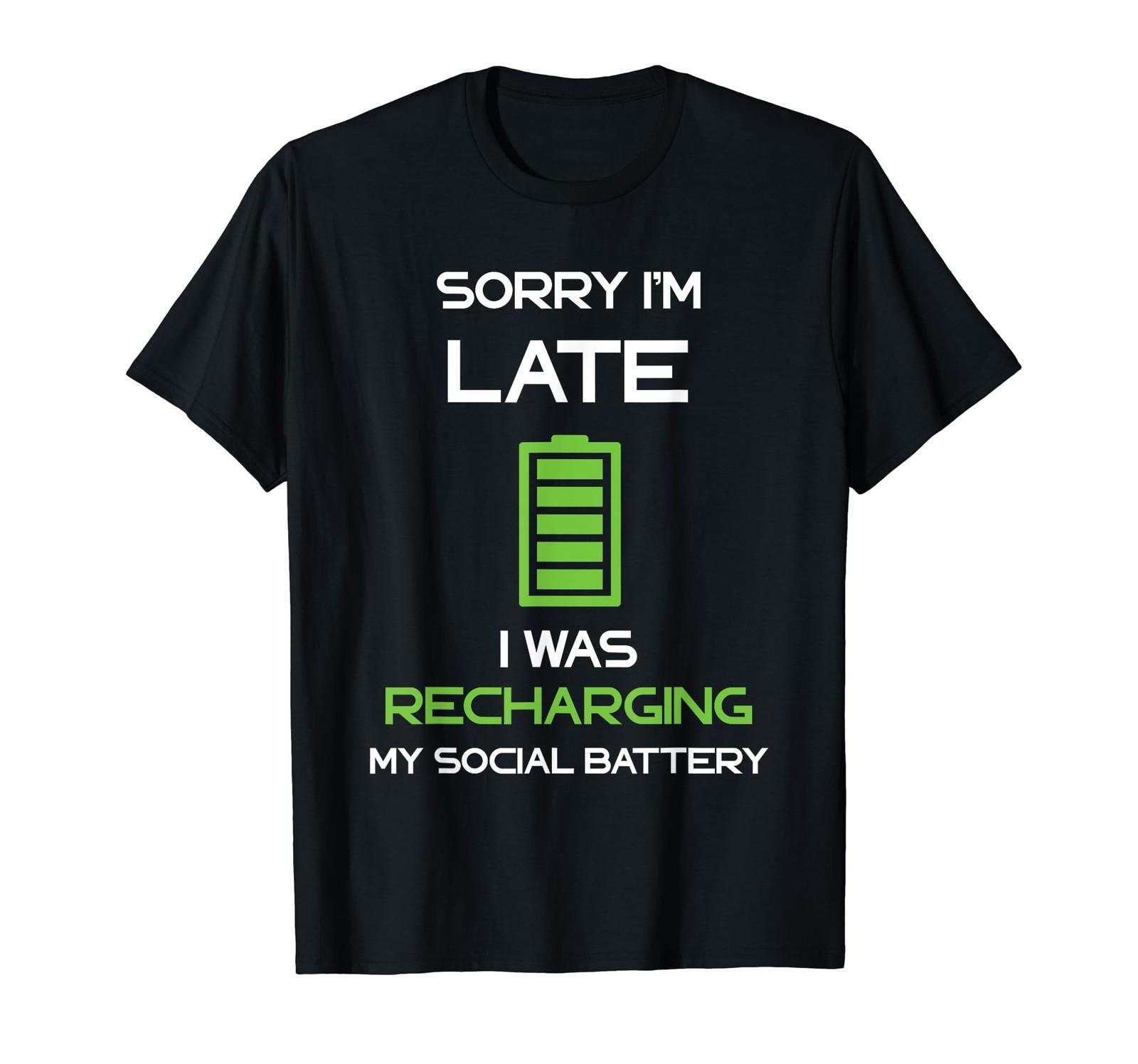 Social Battery Recharging Introverted Anti Social Sarcastic T-Shirt S разноцветный