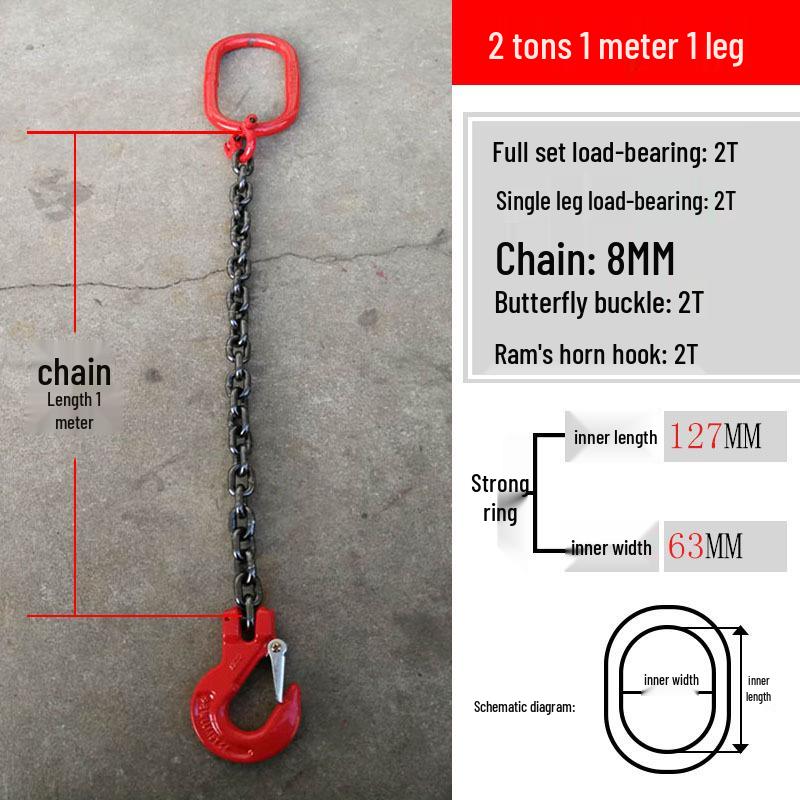 Multi-Hook Manganese Steel Chain Sling for Cranes & Forklifts