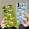 Luxury Flowers Love Heart Phone Case For iPhone 16 15 14 13 12 Pro Max Plus 11 16e XR XS Heart TPU Soft Shockproof Case Cover