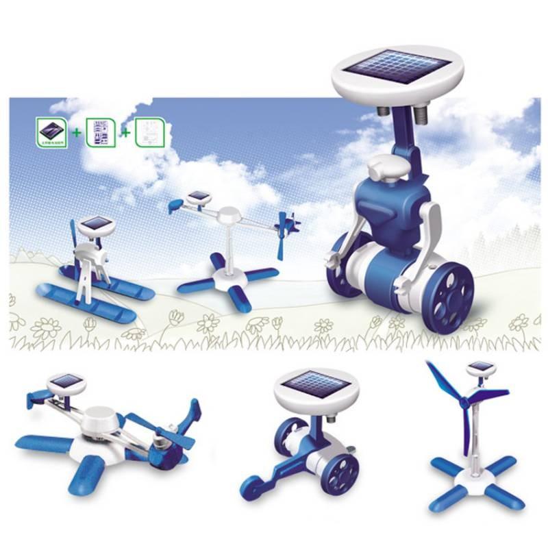 Powered 6in1 Solar Diy Assembly Toy Plastic Puzzle Kit For Learning Childrens