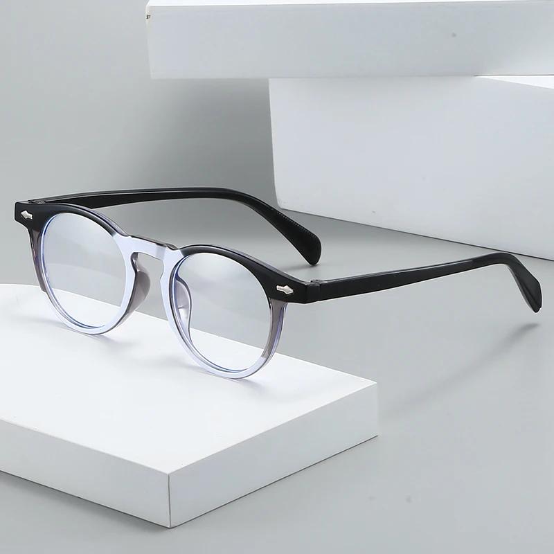 Anti Blue Light Glasses Round Eyewear for Women Men High Quality Blue Light Blocking Daily Leisure Eyeglasses
