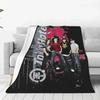 Tokio Hotel Deutsche Rock Metal Band Decke Plüsch Warm Gemütlich Überwurfdecke für Bettdecke Herbst/Winter
