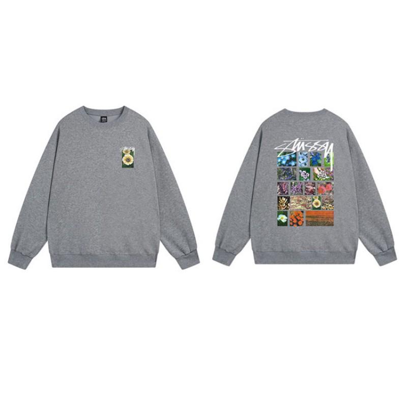 Unisex Oversized Crewneck Fleece-Lined Cotton Sweatshirt With Dice Letter Print Winter Casual Wear
