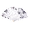 Retro Flower Printed Folding Fan Classical Dancing Fan Women Cheongsam Fan Portable Hand Held Fan Wedding Fan Decor Gifts