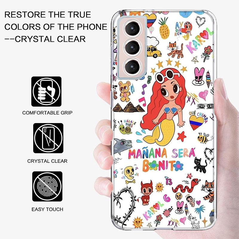 Karol G M-Manana Sera B-Bonito Phone Case For Samsung Galaxy S25 Edge S24 S23 FE S21 S20 Plus S22 S26 Ultra Cover Clear Cases TP