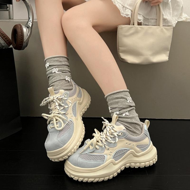 Fashion Spring Autumn Running Shoes Women 2025 New Fashion Original Women's Sneakers Mesh Thick Soled Casual Soft Women Sneakers Shoes