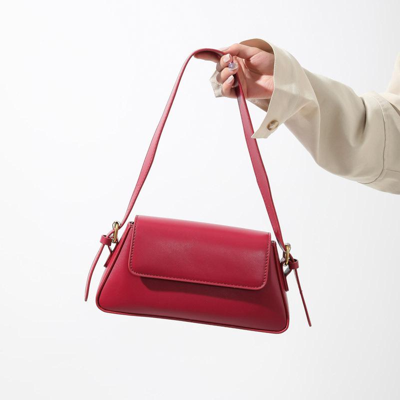 Small square bag new autumn generous high-end texture armpit bag simple casual trendy girl bag