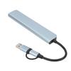 8 In 1 USB C Hub Aluminium Alloy with 1 USB3.0 Type C 3 USB2.0 3.5mm Jack Usb C to Memory Card Reader for Laptop