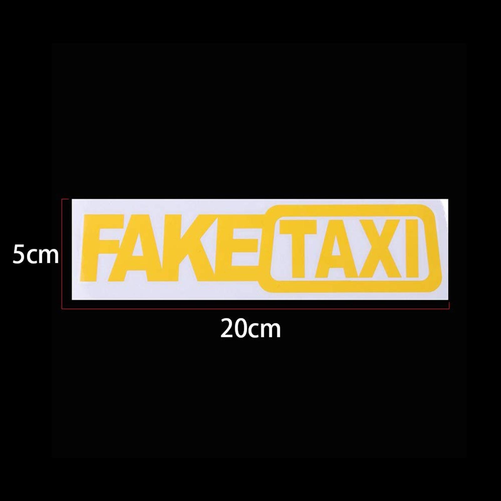 

1 Set (2 Pcs Set) FAKE TAXI Reflective Car Sticker Decal Emblem Self Adhesive Vinyl Stickers for Car Styling