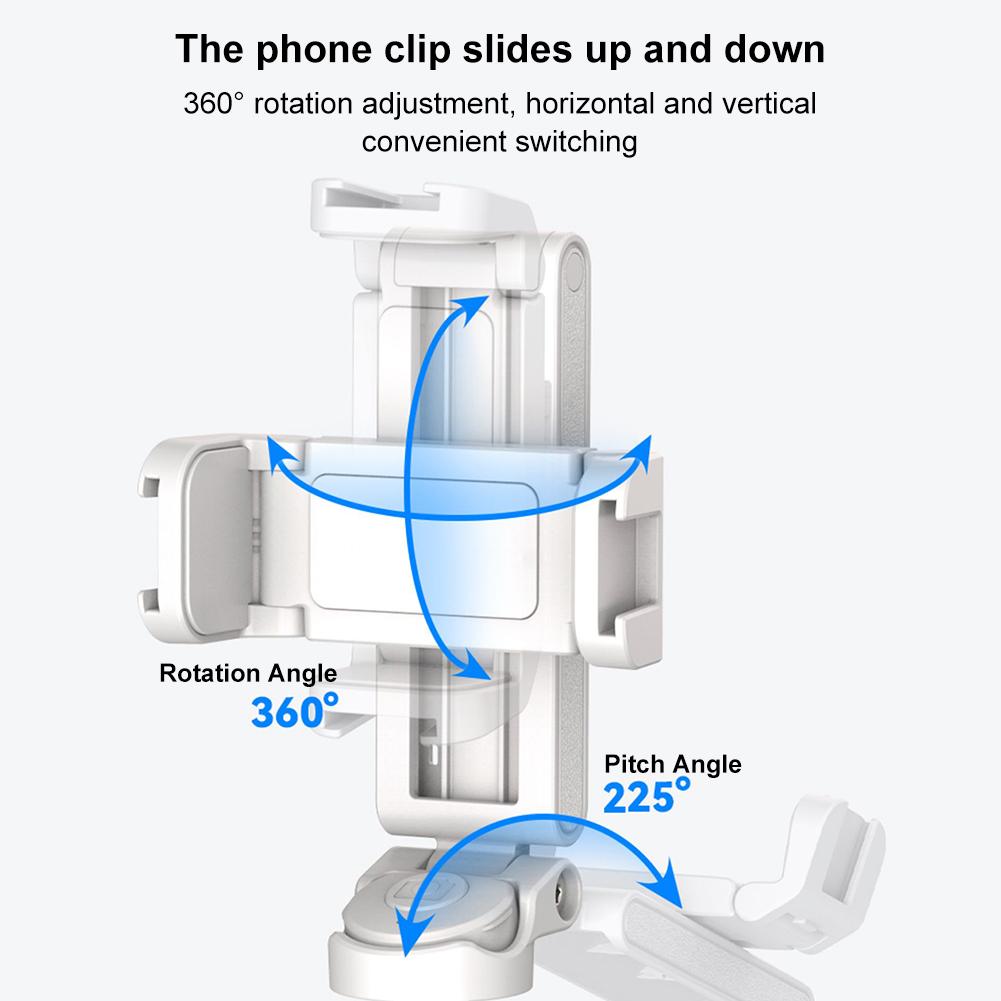 Portable Phone Tripod with Wireless Remote Extendable Tripod Stand Phone Holder for Photograph Live Streaming Video Recording