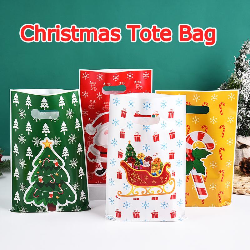 50pcs/100pcs Cookies Candies Pouches New Year Celebrate Tote Bags Party Pearlised Film Gift Packaging Random