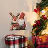 Painted Santa Claus and Reindeer Living Room Entrance Home Wall Decoration Stickers