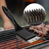 4 Pièces Brosse de Nettoyage pour Grille de Barbecue Brosse à Barbecue avec Spatule en Acier Inoxydable pour Gril de Nettoyage