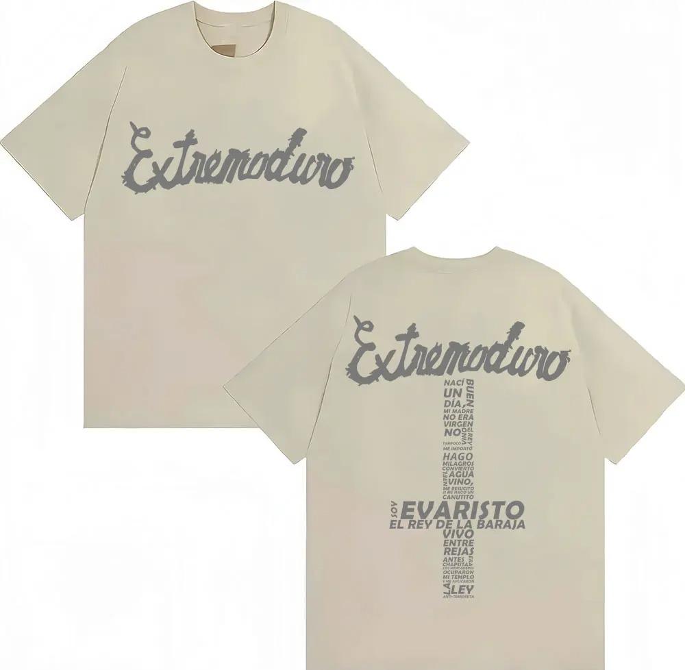 Rock Extremoduro Band Lettering Print Men's and Women's T-shirts, Hip Hop Harajuku's Oversized Male Female Short Sleeves Casual