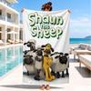 Sheep And Shaun Adventure Beach Towel, Super Soft Microfiber, Perfect Gift for Her/Him, Birthday, for Pool, Beach, Travel, Decor Beach Party