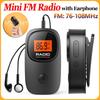 Mini Radio Portable Walkman Radios FM Stereo Music Playe AAA Battery Operated Radio with Headphones/Clip For Walking Go Hiking