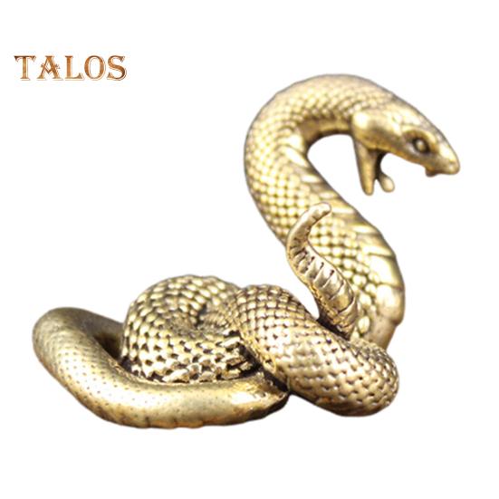 

Латунная фигурка змеи, винтажная китайская модель змеи со знаком зодиака, мини-статуэтка животного-боа из металла, скульптура, украшение для рабочего стола в стиле фэн-шуй, орнамент C