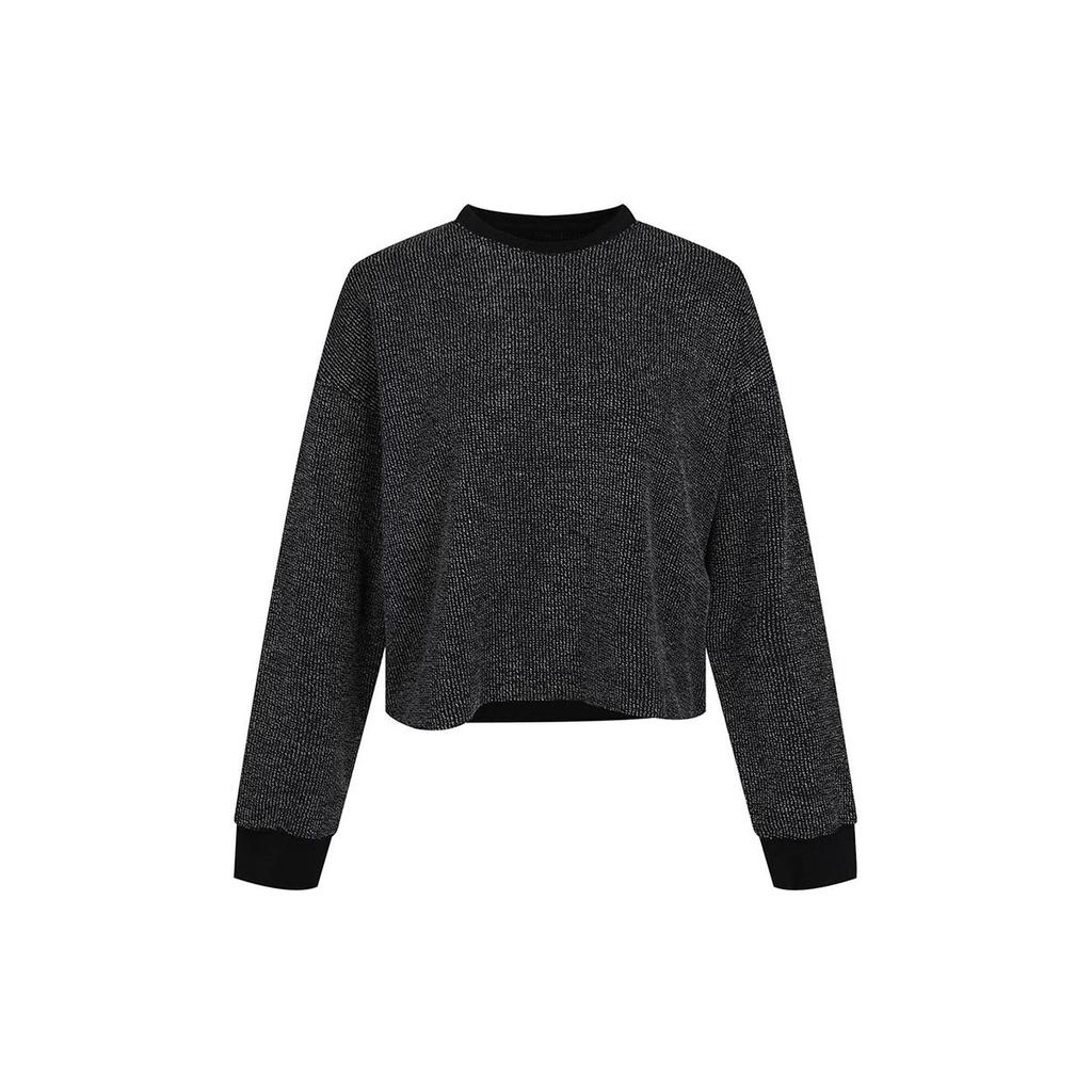 Nike Yoga Statement Clean Cover-Up Long Sleeve Sweatshirt Women Tops Black CU6339-010