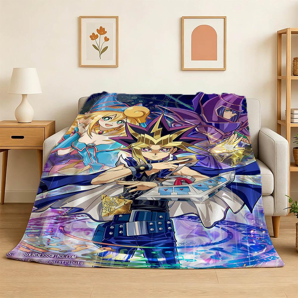 Cartton Y-Yu Gi O-Oh Japan Anime Game 3D Flannel Blanket Soft Throw Blanket Art For Home Decor Bedroom Bed Sofa Picnic Fans Gift