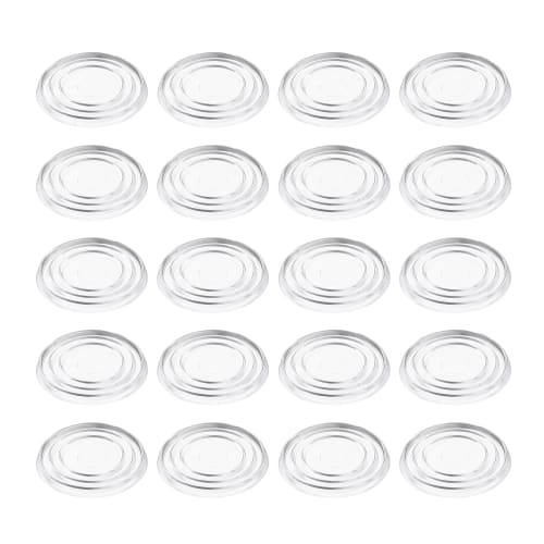 Uxcell Round Clear Rubber Non-Slip Glass Table Top Bumpers, Non-Adhesive, for Glass Tabletops, 24mm Diameter, 30 Pieces