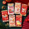 6/12Pcs Chinese Traditional Lucky Money Pouch Cartoon Horse Year Red Envelope Creative 2026 New Year Red Packet