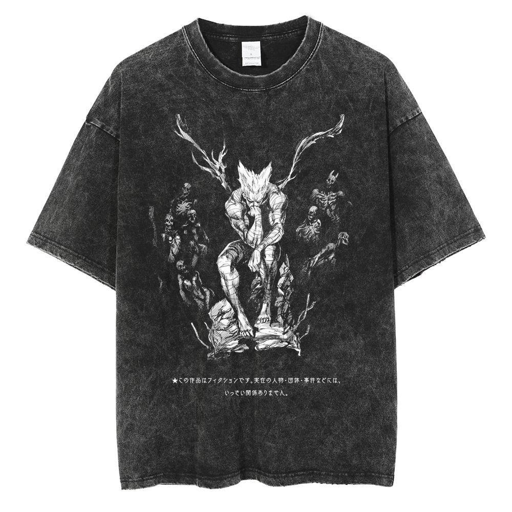 Tricou Imprimat Anime ONE PUNCH-MAN Saitama Bărbați Femei Tricouri Bumbac Spălat Tricou Supradimensionat Harajuku Masculin Manga Vintage