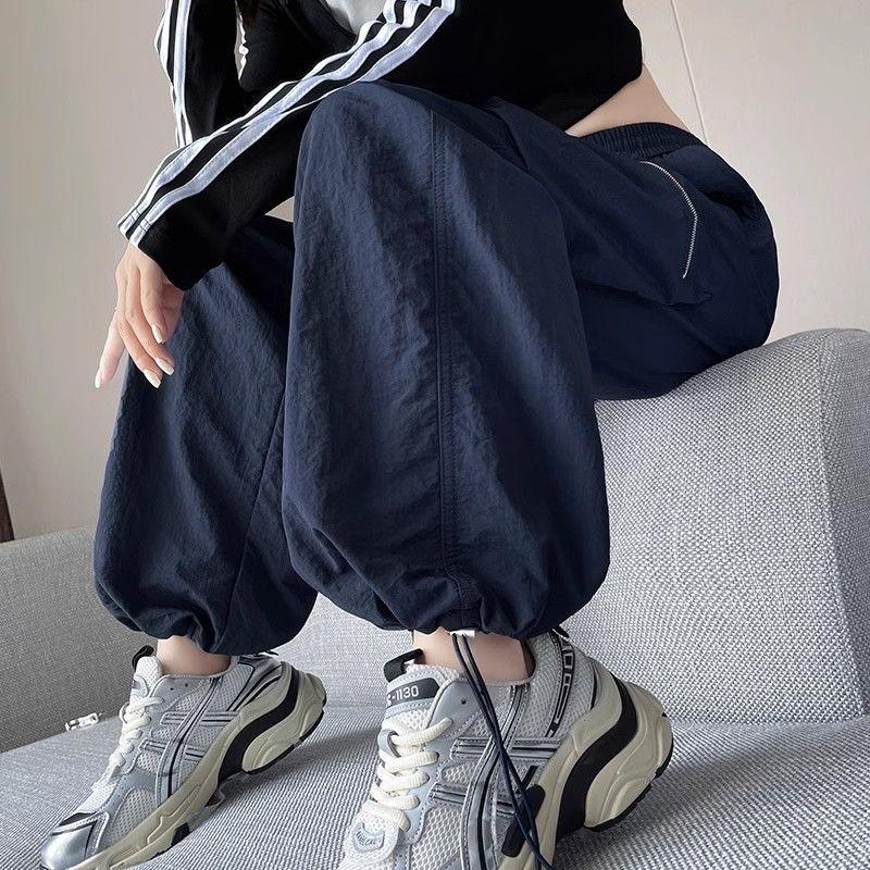 Spring/Summer Trendy Cuffed Hip-Slimming Wide-Leg Pants - Versatile Casual Utility Pants for Women