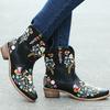Stivali Western da Cowboy da Donna Ricamati Punta Appuntita Taglie Forti Stivali in Pelle Scarpe Casual da Escursionismo all'Aperto Botas Plataforma Mujer