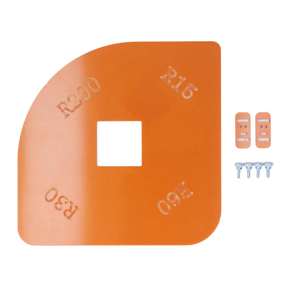 Rounded Corner Locator R15 R30 R60 R200 Radius Template Jig for Cabinet Closet Cutting Woodworking