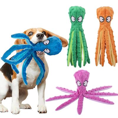 Octopus Skin Shell Bite Resistant Plush Toy Pet Dog Squeak Chew Puppy Training Toys