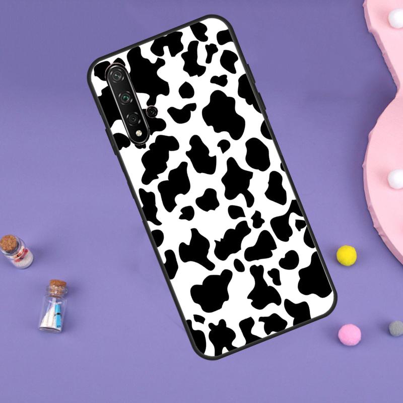 White Black Cow Print For Huawei Nova 10 9 SE 3i 7i 8i 11i 12i Y60 Y61 Y70 Y72 Y73 Y90 Y91 P20 P30 P40 Lite Case