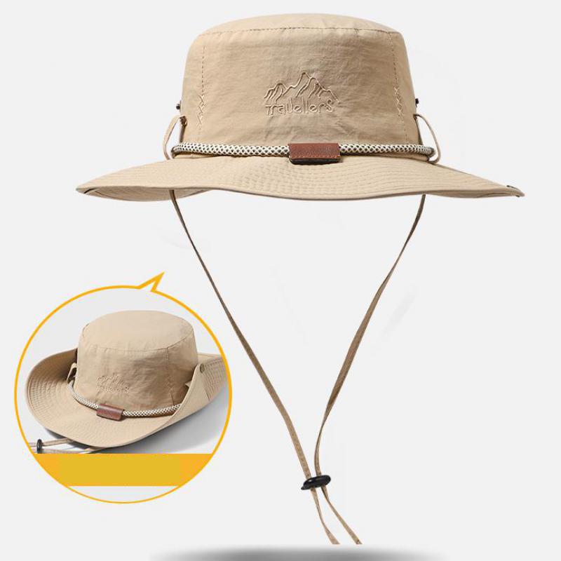 Bucket Hat Men Women Sunscreen Fishing Hat Outdoor Summer Breathable Fisherman Cap Hiking Climbing Camping Uv Protect Windproof
