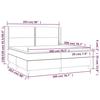 VidaXL Slat Bed Base with Mattress and LED, Upholstered Bed with Headboard, Double Bed, Adult Bedroom Bed, 3138823