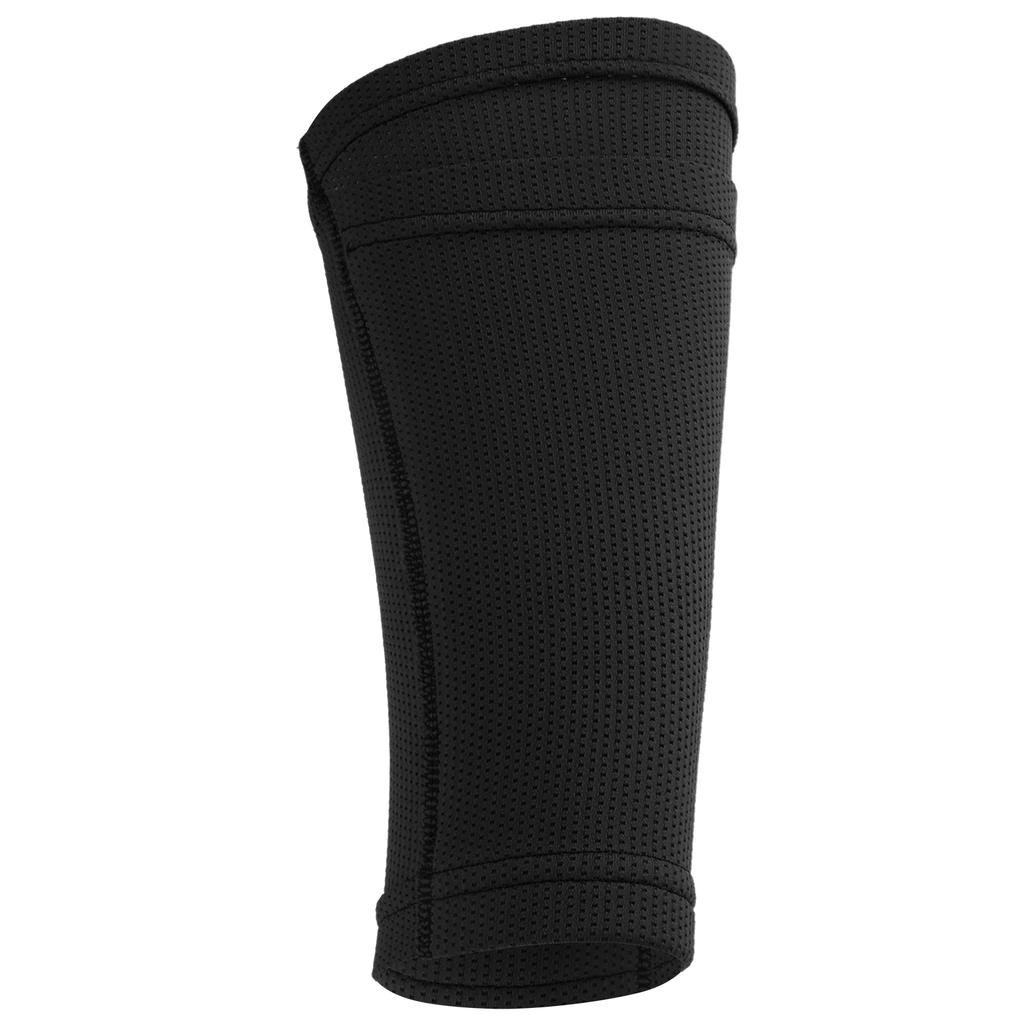 1 Pair Soccer Shin Guard Socks Double Layer Shin Pad Sleeves for Football Training BlackYouth / M