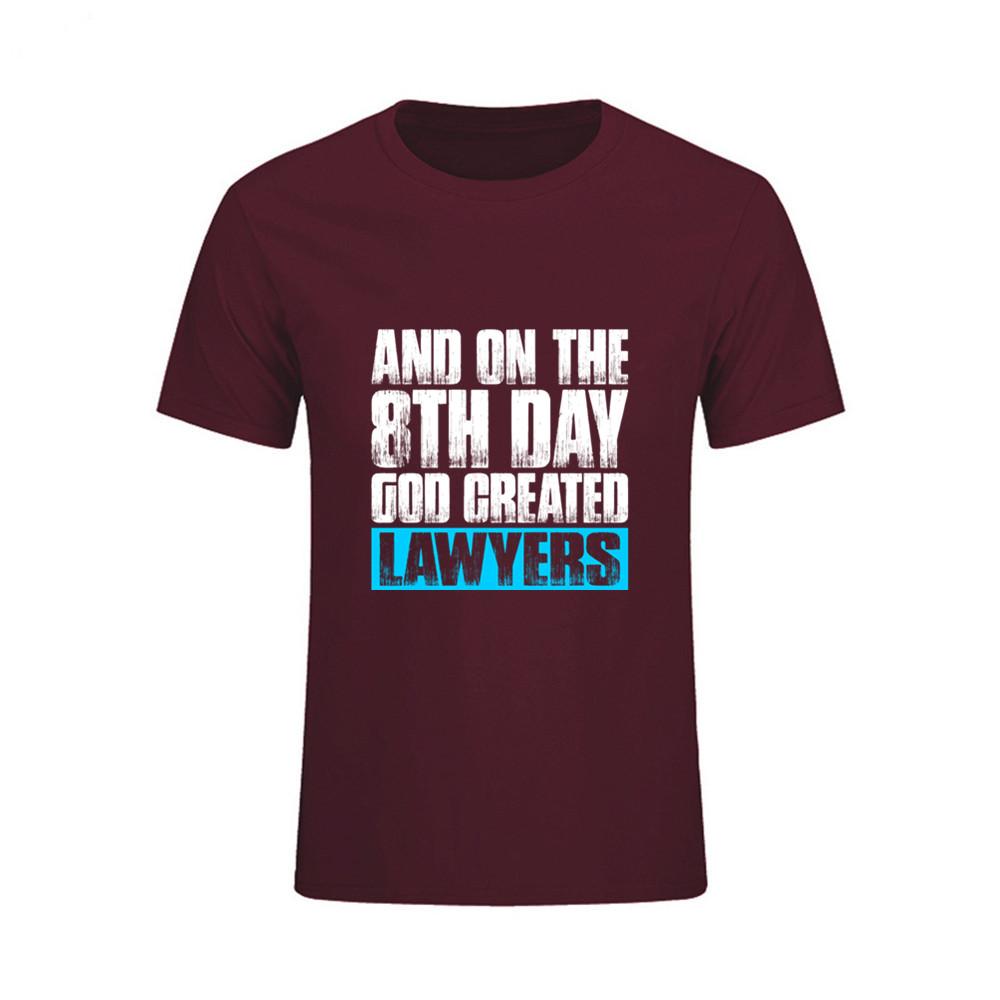 Adult Round Neck And On The 8Th Day God Created Lawyers Male Tshirts Cool Short Sleeve 2XL