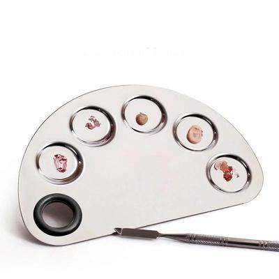 פלטת נירוסטה צבעי מים פלטת איפור לפנים מרית ערבוב מייקאפ צבעי שמן פלטה