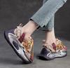 6CM Spring Air Mesh Leather Pigskin Women Ankle Boots Flats Booties Mixed Color Chunky Sneaker Comfy Fall Summer Shoes