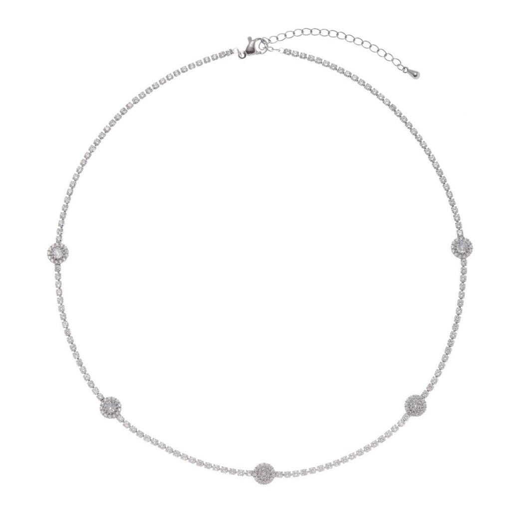 Трансграничное высококачественное женское колье-чокер с цирконовыми бриллиантами