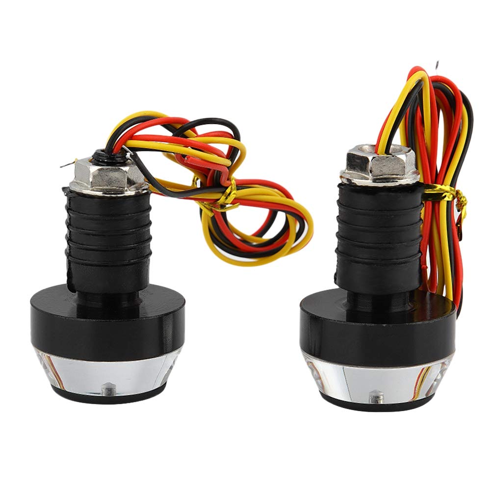 Grip Bar End Plug Motorcycle Handlebar Light Bar End Turn белый